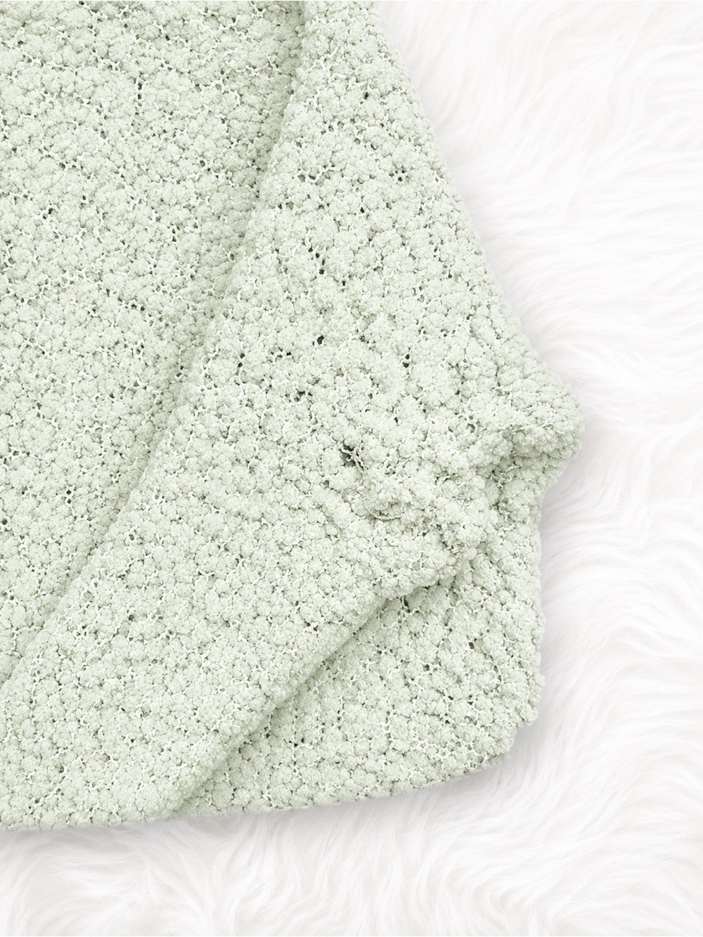 HYFVE Sage Green Popcorn Knit Cardigan Large Cozy Boho Chunky Open Front Sweater - Picture 3 of 3